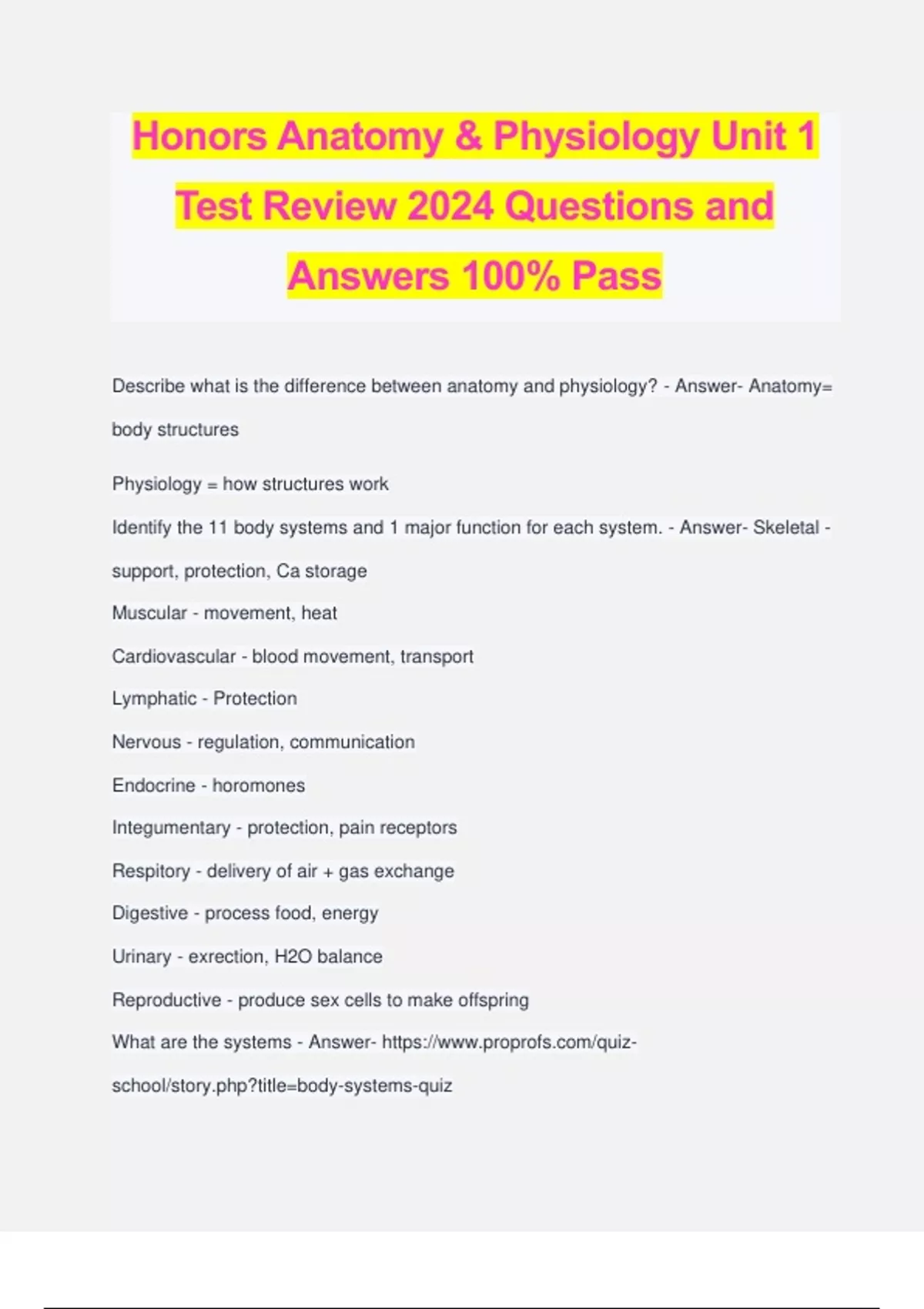 ANATOMY AND PHYSIOLOGY UNIT 1 PRACTICE TEST visual data 5