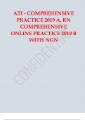 ATI - COMPREHENSIVE PRACTICE 2019 A, RN COMPREHENSIVE ONLINE PRACTICE 2019 B 