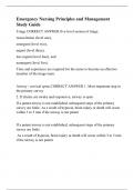 Emergency Nursing Principles and Management Study Guide&period;