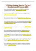VATI Adult Medical Surgical Revised Questions and Answers &sol; 2024