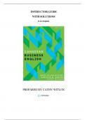 Instructor Solution Manual For Canadian Business English&comma; 8th Edition Mary Ellen GuffeyCarolyn M&period; SeeferCathy Witlox Chapter&lpar;1-21&rpar;