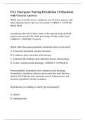 ENA Emergency Nursing Orientation 3&period;0 Questions with Correct Answers