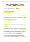 C207 Pre-Assessment &sol; Revised Questions and Answers &sol; 2024