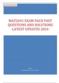 MAT2691 EXAM PACK PAST QUESTIONS AND SOLUTIONS Latest updates 2024.pdf