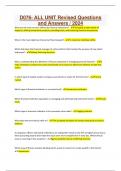 D076- ALL UNIT Revised Questions and Answers &sol; 2024