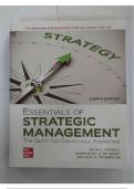 Essentials of Strategic Management The Quest for Competitive Advantage 8e By John Gamble, Arthur Thompson and Margaret Peteraf Instructor Solution Manual