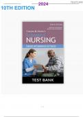 Test bank for Fundamentals of Nursing:Concepts and Competencies for Practice 10th edition All 43 chapters covered||Latest 2024