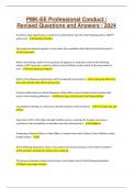 PMK-EE Professional Conduct &sol; Revised Questions and Answers &sol; 2024