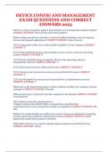 DEVICE CONFIG AND MANAGEMENT  EXAM QUESTIONS AND CORRECT  ANSWERS 2023