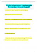 PPLE &lpar;PA Psychology Law Exam&rpar; By The Numbers Already Graded A