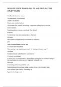 NEVADA STATE BOARD RULES AND REGULATION STUDY GUIDE