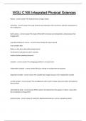 WGU C165 Integrated Physical Sciences Questions and answers latest update 