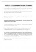 WGU C165 Integrated Physical Sciences Questions and answers latest update 