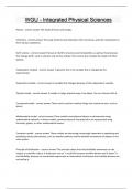 WGU - Integrated Physical Sciences Questions and answers latest update 