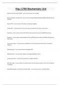 Wgu C785 Biochemistry Unit Questions and answers latest update 