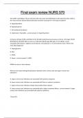 Final exam review NURS 570 Questions and answers latest update 
