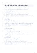 NASM CPT Section 1 Practice Test 2024&sol;2025 Questions With Verified Solutions&period;