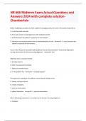 NR 606 Midterm Exam Actual Questions and  Answers 2024 with complete solutionChamberlain