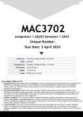 MAC3702 Assignment 1 (ANSWERS) 2023 - DISTINCTION GUARANTEED