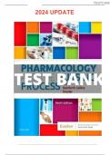 Test bank for  Pharmacology and the nursing process 9th edition linda lane lilley shelly rainforth collins julie s snyder||latest update 2024||