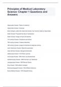 Principles of Medical Laboratory Science- Chapter 1 Questions and Answers
