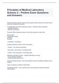 Principles of Medical Laboratory Science 2 &ndash; Prelims Exam Questions and Answers