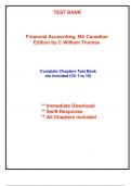 Test Bank for Financial Accounting, 8th Canadian Edition Thomas (All Chapters included)