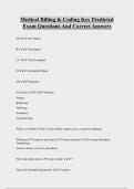 Medical Billing & Coding Key Predicted  Exam Questions And Correct Answers
