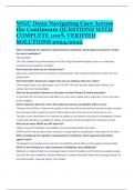 WGU D052 Navigating Care Across the Continuum QUESTIONS WITH COMPLETE 100&percnt; VERIFIED SOLUTIONS 2024&sol;2025