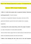 WGU C963 Module Questions &lpar;Lessons 1-23&rpar; Questions and Answers 2022&sol;2023&vert; 100&percnt; Correct Verified Answers