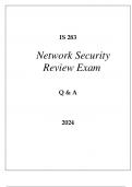 IS 283 NETWORK SECURITY REVIEW EXAM Q & A 2024&period;