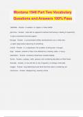 Montana 1948 Part Two Vocabulary Questions and Answers 100% Pass