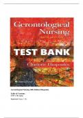 TEST BANK FOR GERONTOLOGICAL NURSING 1OTH EDITION (CHARLOTTE  ELIOPOULOS)ALL CHAPTERS COMPLETE 1-36