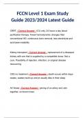 FCCN Level 1 Exam Study Guide 2023/2024 Latest Guide
