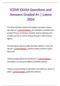 ICDVP EXAM Questions and Answers Graded A+ | Latest 2024