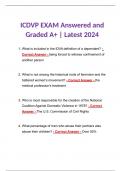 ICDVP EXAM Answered and Graded A+ | Latest 2024
