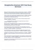 Straighterline American GOV final Study  Set Exam