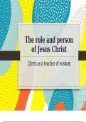 Detailed summary: Christ as a Teacher of Wisdom: OCR A Level Religious Studies