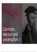 A* detailed summary: Calvinism: OCR A Level Religious Studies