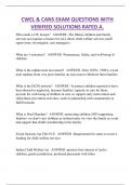 CWEL & CANS EXAM QUESTIONS WITH  VERIFIED SOLUTIONS RATED A&period;