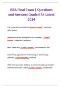 ISSA Final Exam | Questions and Answers Graded A+ Latest 2024