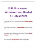 ISSA final exam | Answered and Graded A+ Latest 2024