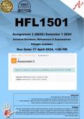 HFL1501 Assignment 3 (COMPLETE ANSWERS) Semester 1 2024 - DUE 17 April 2024