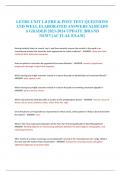 LETRS UNIT 1-8 PRE & POST TEST QUESTIONS AND WELL ELABORATED ANSWERS ALREADY A GRADED 2023-2024 UPDATE &vert;BRAND NEW&excl;&excl;&lbrace;ACTUAL EXAM&rcub;