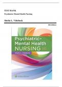 Test Bank - Psychiatric-Mental Health Nursing, 8th Edition (Videbeck, 2020), Chapter 1-24 | All Chapters