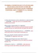 FLORIDA COSMETOLOGY STATE BOARD  EXAM 2024 AND STUDY GUIDE 400  QUESTIONS WITH DETAILED VERIFIED  ANSWERS &lpar;100&percnt; CORRECT&rpar; &sol;A&plus; GRADE  ASSURED