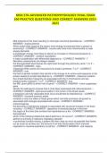 MSN 570-ADVANCED PATHOPHYSIOLOGY FINAL EXAM  300 PRACTICE QUESTIONS AND CORRECT ANSWERS 2022- 2024