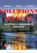TEST BANK and SOLUTIONS MANUAL for Auditing & Assurance Services: A Systematic Approach by William Messier Jr, Steven Glover and Douglas Prawitt. (Incudes Case Excel Solutions)