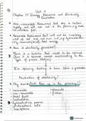 Edexcel IGCSE O-level Physics, Chap 17: Energy Resources and Electricity Generation (Handwritten Notes)