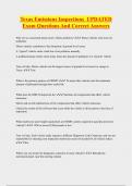 Texas Emissions Inspections UPDATED  Exam Questions And Correct Answers 
